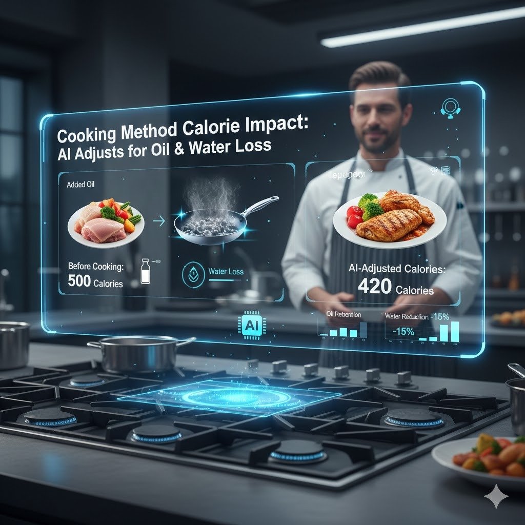 Cooking Method Calorie Impact: AI Adjusts for Oil & Water Loss
