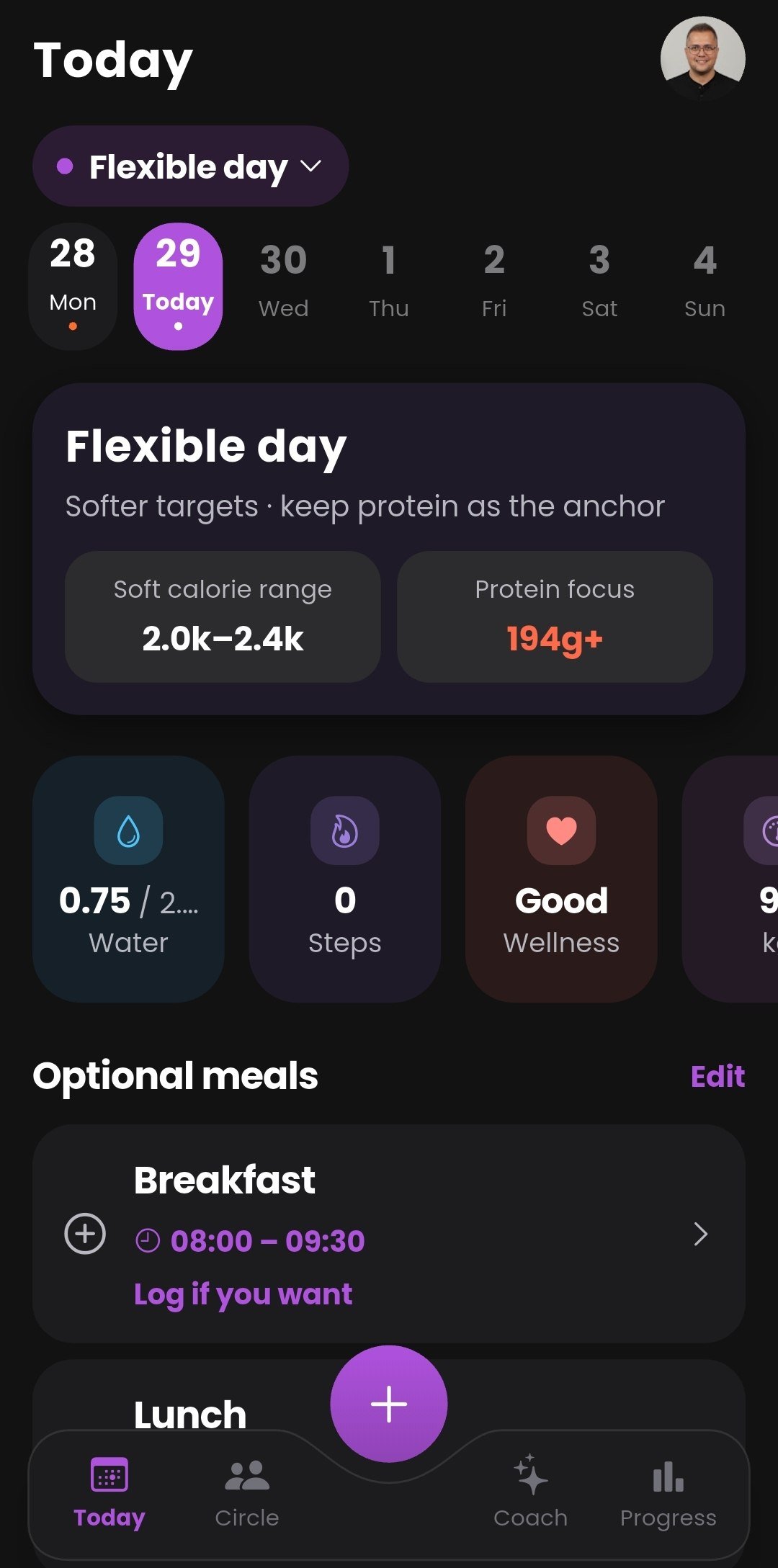 Limotein Flexible day with calorie range and protein focus