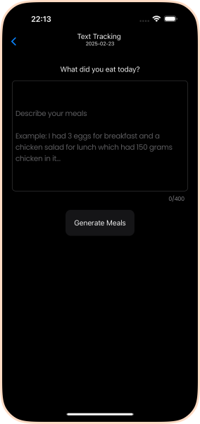 Website - 5 - Text to meal